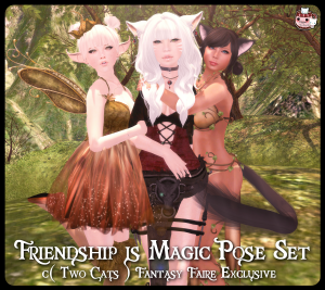 Exclusive Fantasy Faire three friend pose!